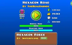 Geometry Dash Hexagon Road